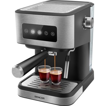 Sencor - Espressomaskin med portafilter 1050W/230V svart/matt krom
