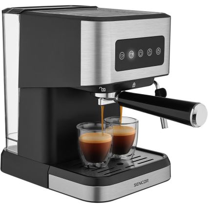 Sencor - Espressomaskin med portafilter 1050W/230V svart/matt krom