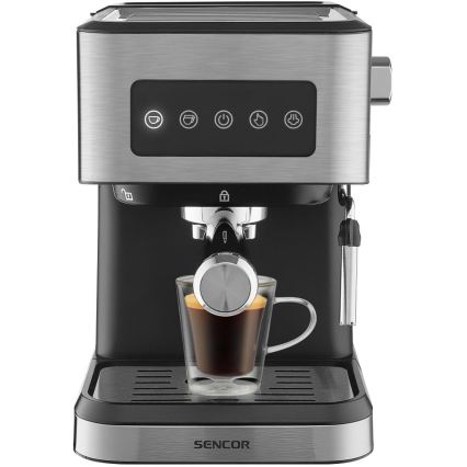 Sencor - Espressomaskin med portafilter 1050W/230V svart/matt krom