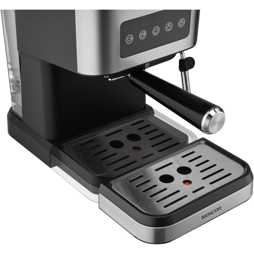 Sencor - Espressomaskin med portafilter 1050W/230V svart/matt krom