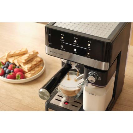 Sencor - Espressomaskin med portafilter 1350W/230V svart/mattkrom