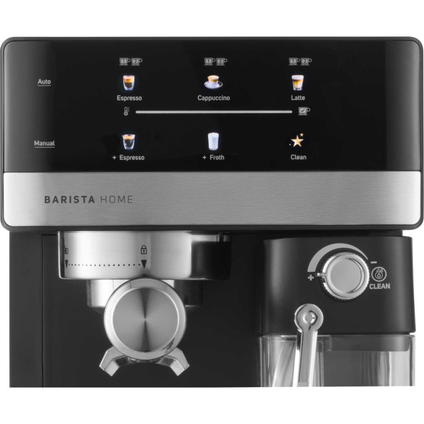 Sencor - Espressomaskin med portafilter 1350W/230V svart/mattkrom