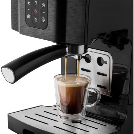 Sencor - Espressomaskin med portafilter 1450W/230V svart/matt krom
