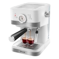 Sencor - Espressomaskin med spak 1050W/230V vit/matt krom