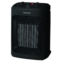 Sencor - Fläkt med keramiskt värmeelement 900/1300/2000W/230V svart