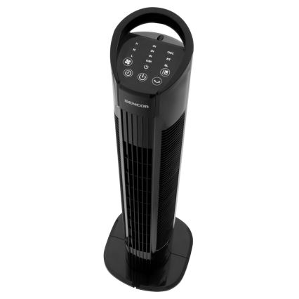 Sencor - Golvfläkt 50W/230V black + fjärrkontroll