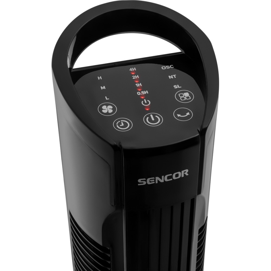 Sencor - Golvfläkt 50W/230V black + fjärrkontroll