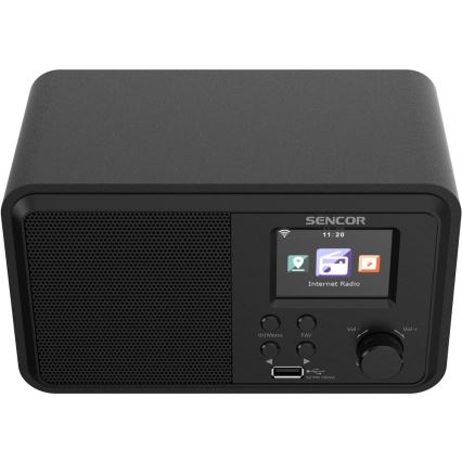 Sencor - Internetradio 4W/5V Wi-Fi + fjärrkontroll