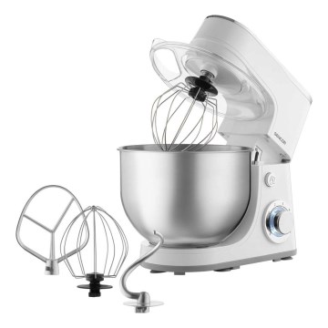 Sencor - Köksassistent med rostfri bunke 1300W/230V vit
