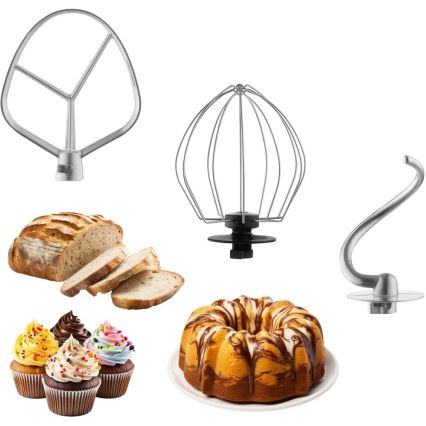 Sencor - Köksassistent med rostfri bunke 1300W/230V vit