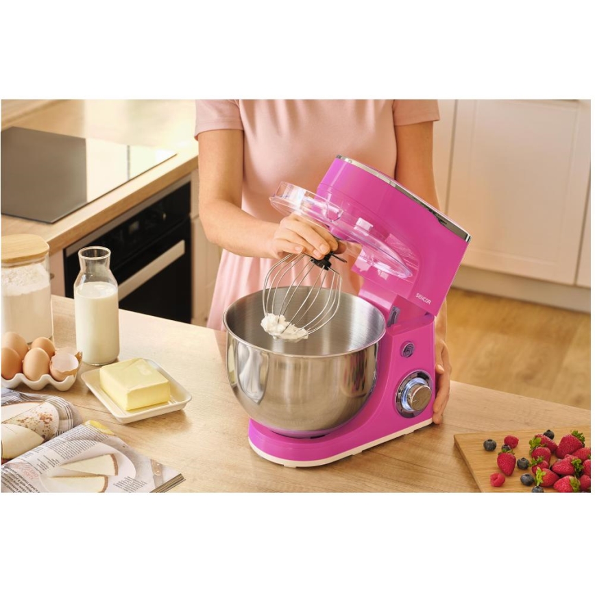 Sencor - Köksmaskin med rostfri skål 1300W/230V rosa