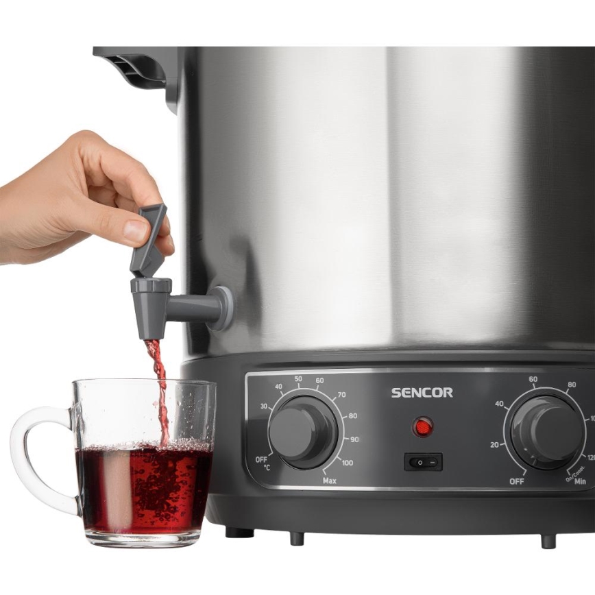 Sencor - Konserveringsgryta 27 l 1800W/230V rostfritt stål/grå