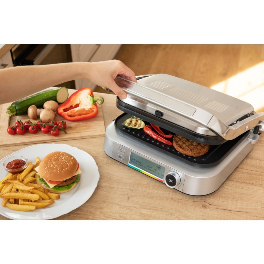 Sencor - Kontaktgrill 2100W/230V matt krom
