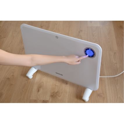 Sencor - konvektionsvärmare med LCD-display och termostat 750W/1500W/230V IP24