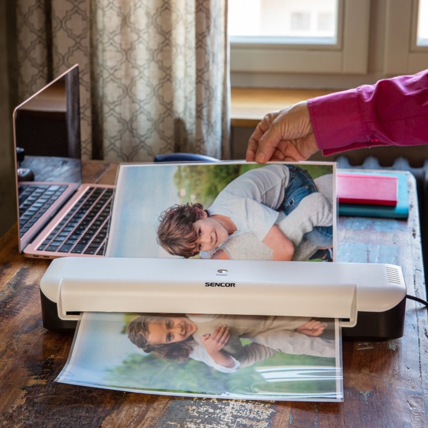 Sencor - Laminator A3 160W/230V vit /svart 