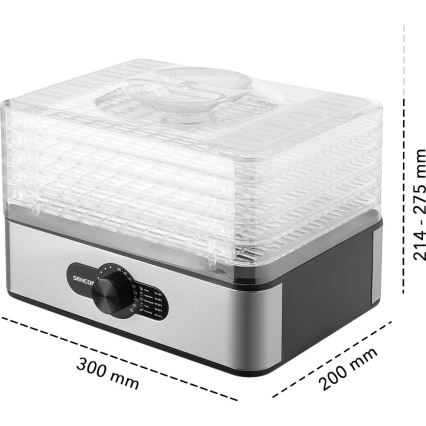 Sencor - Matdehydrator med temperaturreglering 700W/230V
