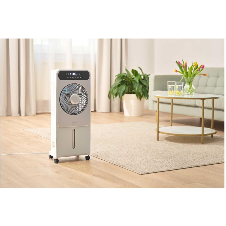 Sencor - Bärbar luftkylare 28W/230V grå + fjärrkontroll