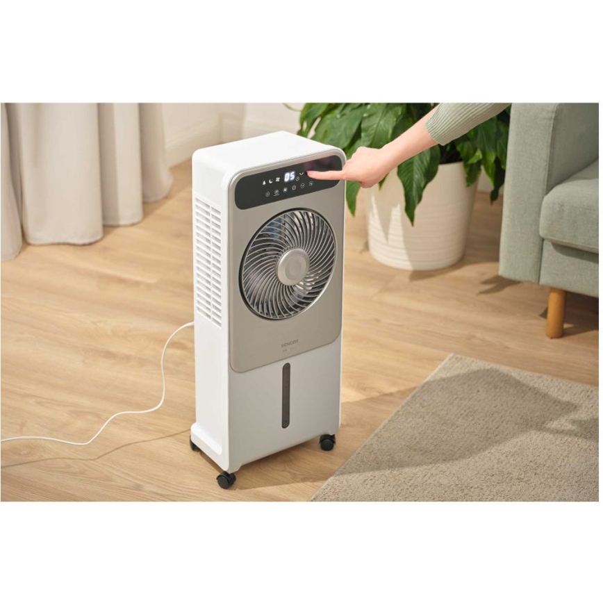 Sencor - Bärbar luftkylare 28W/230V grå + fjärrkontroll