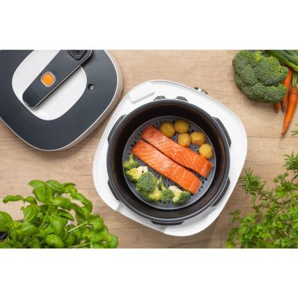 Sencor - Multifunktionell elektrisk tryckkokare 5,5 l 1000W/230V vit/svart