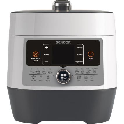 Sencor - Multifunktionell elektrisk tryckkokare 5,5 l 1000W/230V vit/svart