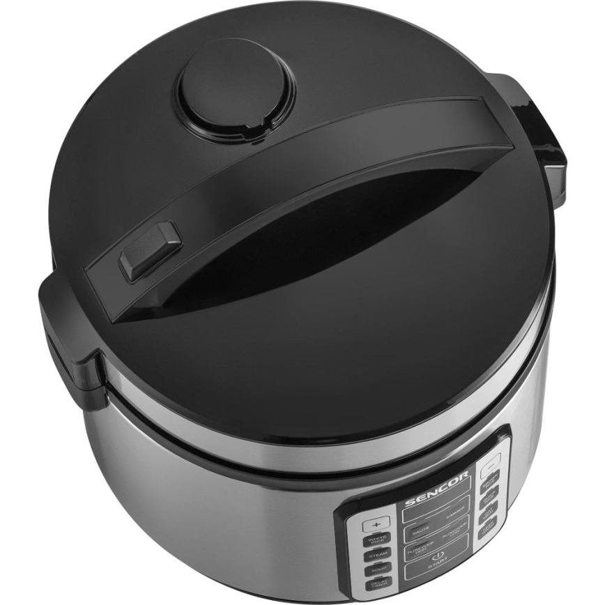 Sencor - Multifunktionell riskokare 700W/230V 1,5 l rostfritt stål/svart