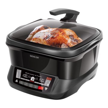 Sencor - Multifunktionell stekpanna med tillbehör 1800W/230V 18 funktioner 4,8l