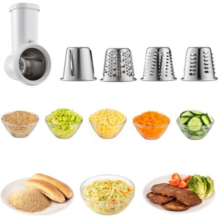 Sencor - Multifunktionell köksmaskin med rostfri skål 1500W/230V matt krom