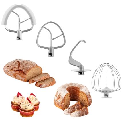 Sencor - Multifunktionell köksmaskin med rostfri skål 1500W/230V matt krom