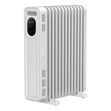 Sencor - Oljefylld radiator med 13 ribbor 1000/2500W/230V vit + fjärrkontroll