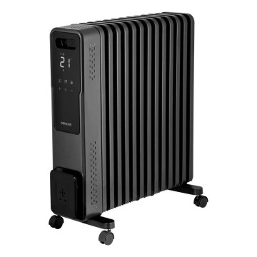 Sencor - Oljefylld radiator med 13 sektioner 1000/1500/2730W/230V Wi-Fi svart