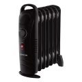 Sencor - Oljefylld radiator med 7 ribbor, 700 W/230 V, svart