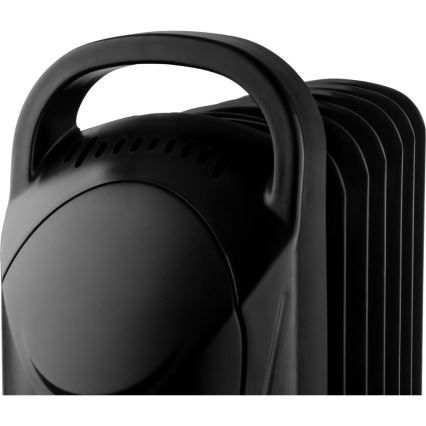 Sencor - Oljefylld radiator med 7 ribbor, 700 W/230 V, svart