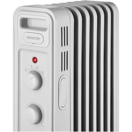 Sencor - oljeradiator, 7 element, 600/900/1500 W, 230 V, vit