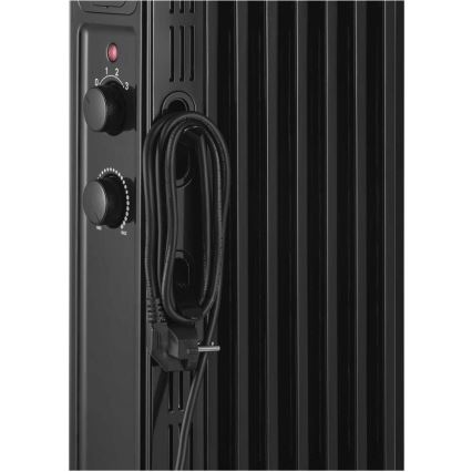 Sencor - Oljeradiator, 7 ribbor, 600/900/1500 W, 230 V, svart