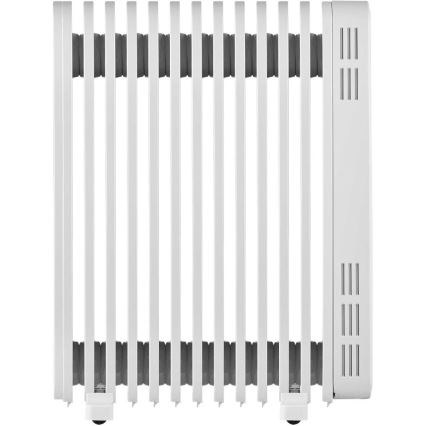 Sencor - Oljefylld radiator med 13 lameller 1000/2500W/230V vit + fjärrkontroll