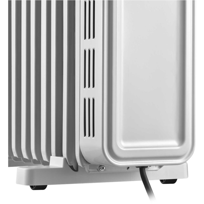 Sencor - Oljefylld radiator med 13 lameller 1000/2500W/230V vit + fjärrkontroll