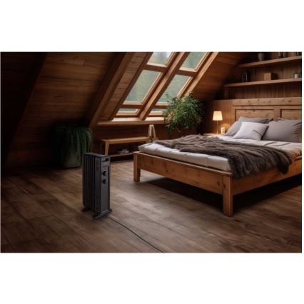 Sencor - Oljeradiator med 7 sektioner, 600/900/1500 W, 230 V, svart