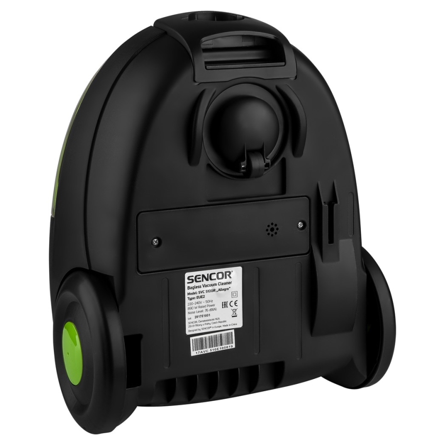 Sencor - Påslös dammsugare 1,5 l 890W/230V grön/svart