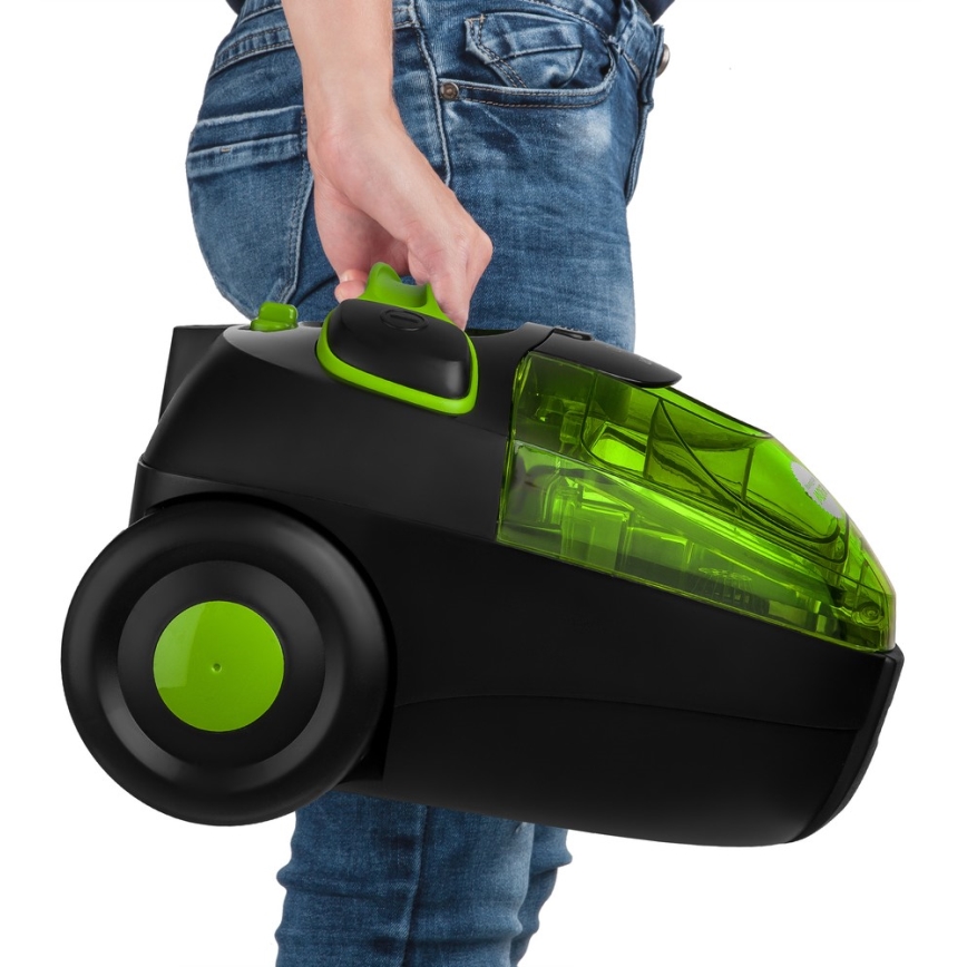 Sencor - Påslös dammsugare 1,5 l 890W/230V grön/svart