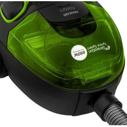 Sencor - Påslös dammsugare 1,5 l 890W/230V grön/svart