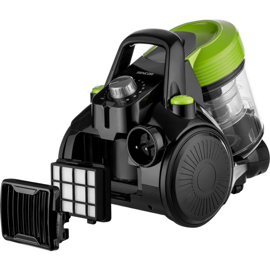 Sencor - Påslös dammsugare 2 l 700W/230V svart/grön