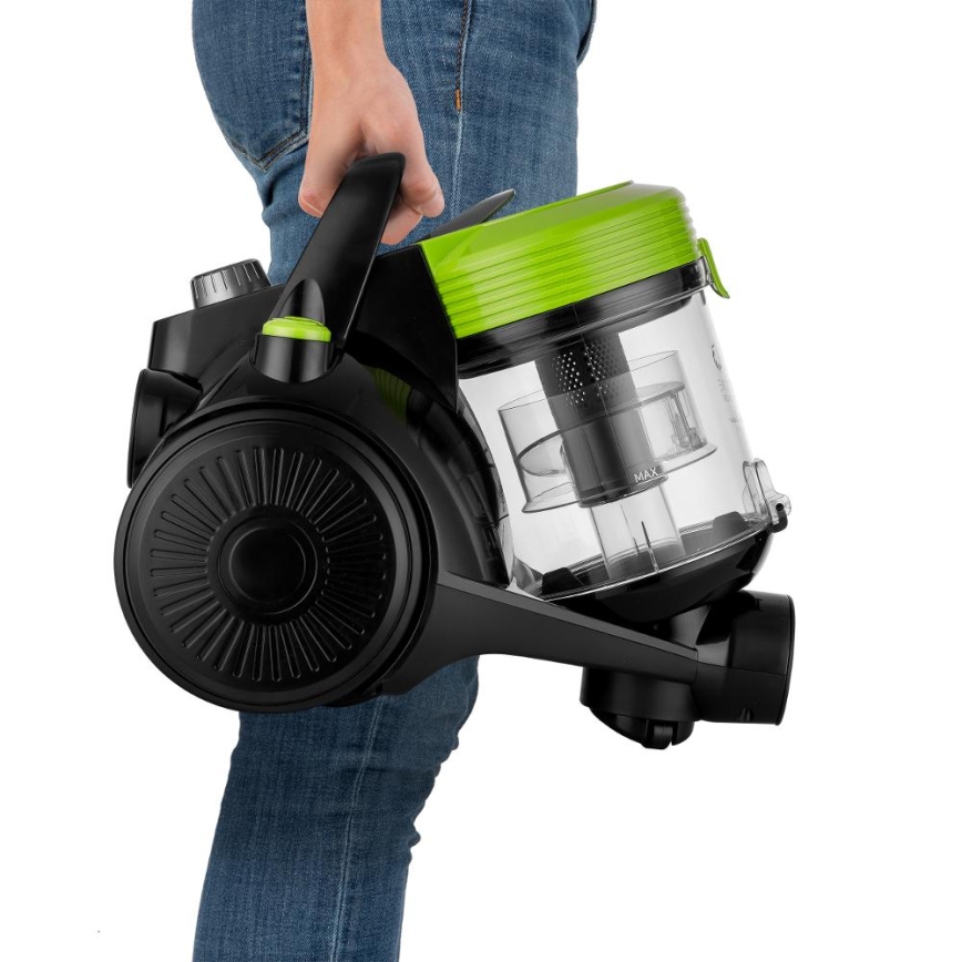 Sencor - Påslös dammsugare 2 l 700W/230V svart/grön