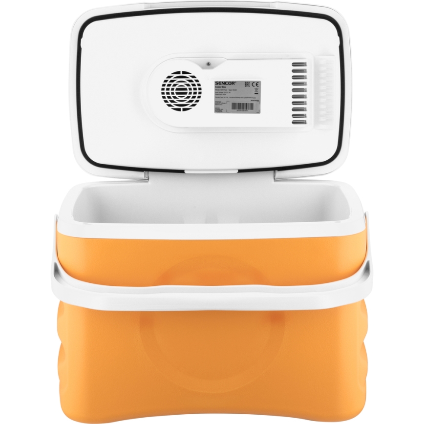Sencor - Portabelt bilkylskåp 22 l 45W/12V orange/vit