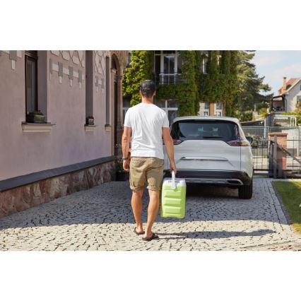 Sencor - Portabelt bilkylskåp 30 l 55W/5V /12V/230V grön/vit