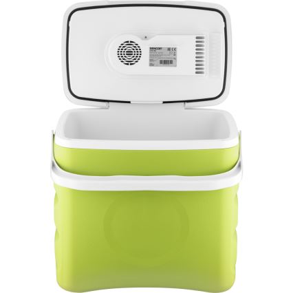 Sencor - Portabelt bilkylskåp 30 l 55W/5V /12V/230V grön/vit