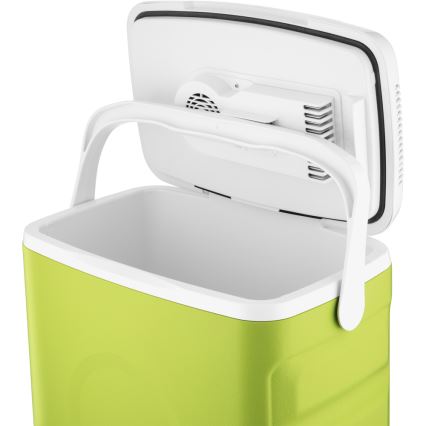Sencor - Portabelt bilkylskåp 30 l 55W/5V /12V/230V grön/vit