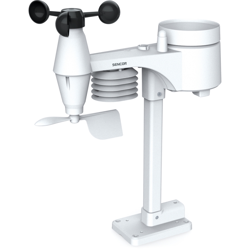 Sencor - Professionell väderstation med färg-LCD-display 1xCR2032 + 3xAA Wi-Fi