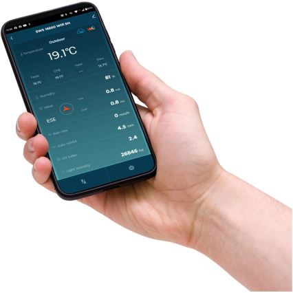 Sencor - Professionell väderstation med färg-LCD-display 5V 1xCR2032 + 3xAA + 2xAA Wi-Fi Tuya