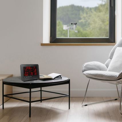 Sencor - Professionell väderstation med färgglad LCD-skärm 5V/1xCR2032 + 3xAA