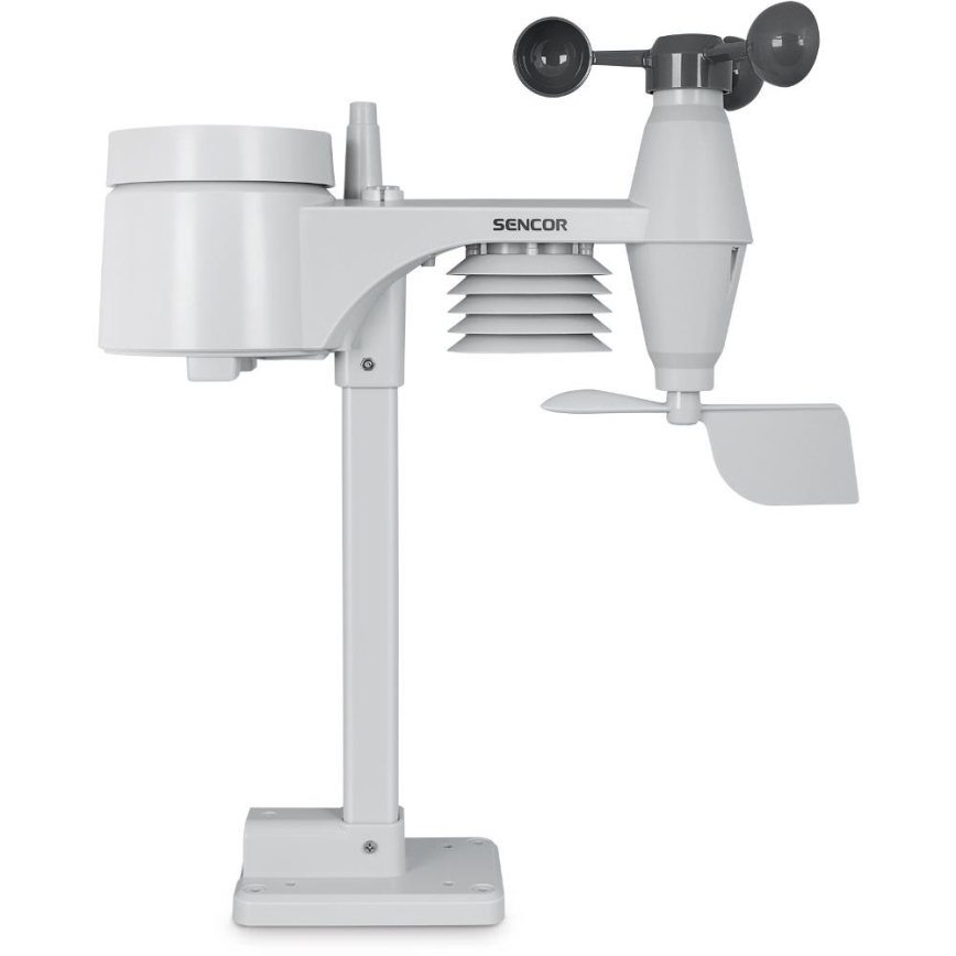 Sencor - Professionell väderstation med färgglad LCD-skärm 5V/1xCR2032 + 3xAA